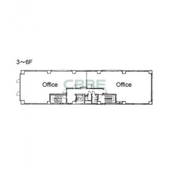 3階〜6階 平面図