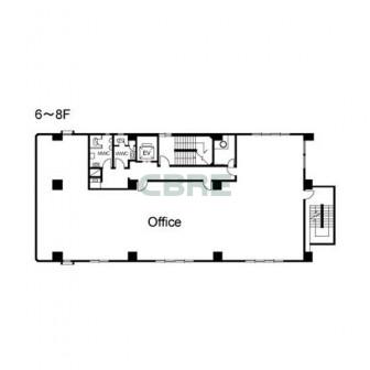 6階〜8階 平面図