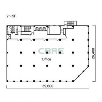 2階〜5階 平面図