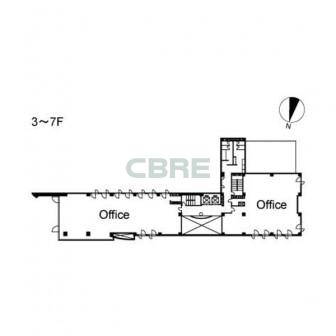 3階〜7階 平面図