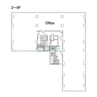 2階〜9階 平面図