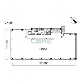 2階〜5階 平面図