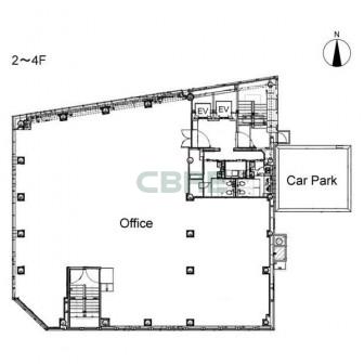 2階〜4階 平面図