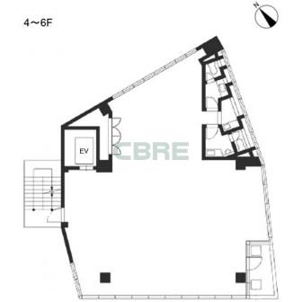 4階〜6階 平面図