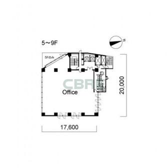 5階〜9階 平面図
