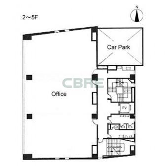 2階〜5階 平面図