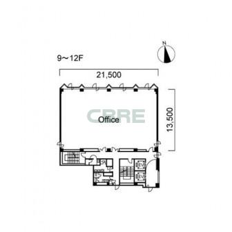 9階〜12階 平面図