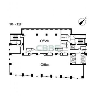 10階〜12階 平面図