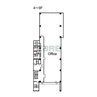 4階〜9階 平面図