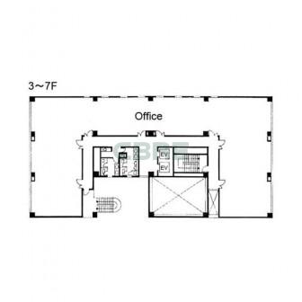 3階〜7階 平面図