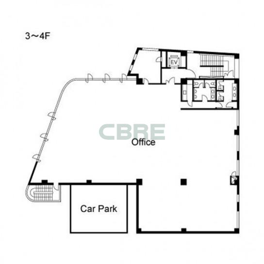 3階〜4階 平面図