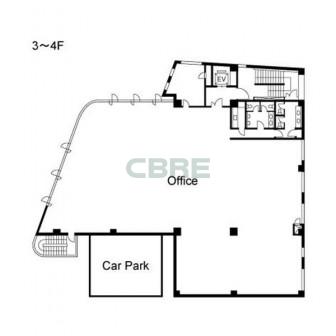 3階〜4階 平面図