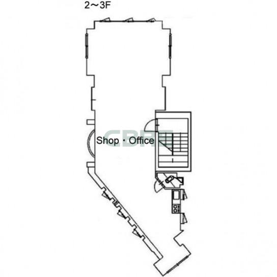 2階〜3階 平面図