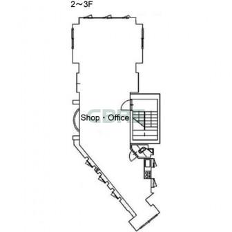 2階〜3階 平面図