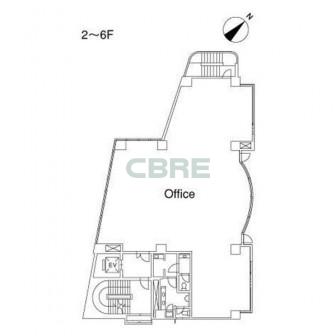 2階〜6階 平面図