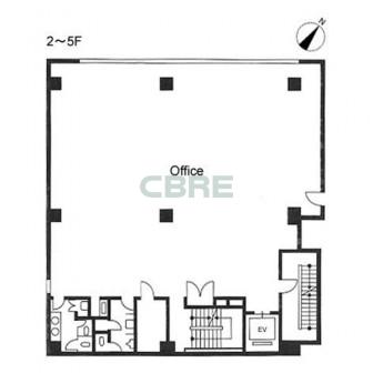 2階〜5階 平面図