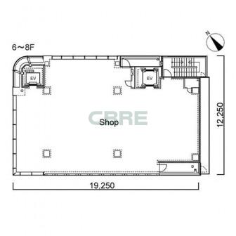 6階〜8階 平面図
