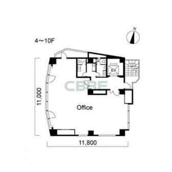 4階〜10階 平面図