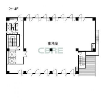 2階〜4階 平面図