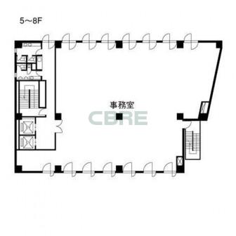 5階〜8階 平面図