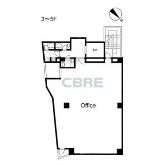3階〜5階 平面図