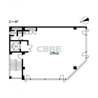 2階〜4階 平面図