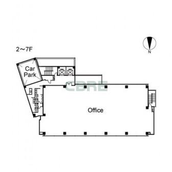 2階〜7階 平面図