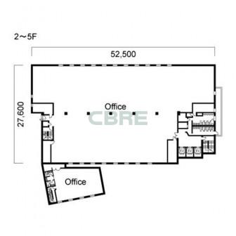 2階〜5階 平面図