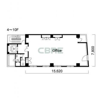 4階〜10階 平面図
