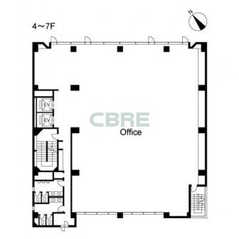 4階〜7階 平面図