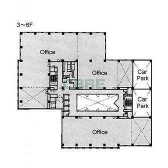 3階〜6階 平面図
