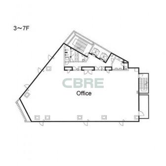 3階〜7階 平面図