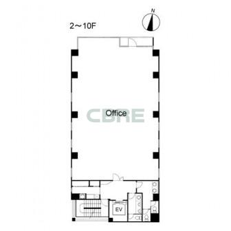 2階〜10階 平面図