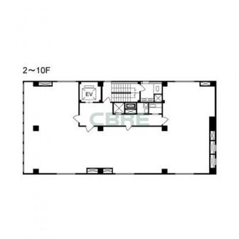 2階〜10階 平面図