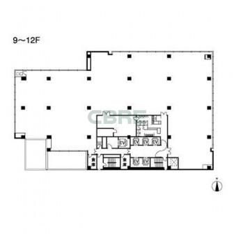 9階〜12階 平面図