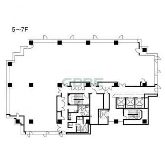 5階〜7階 平面図