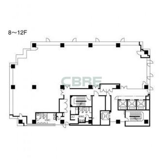 8階〜12階 平面図
