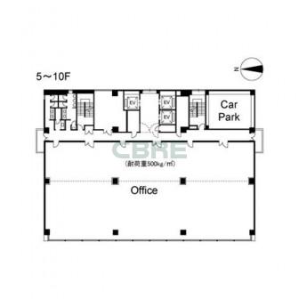 5階〜10階 平面図