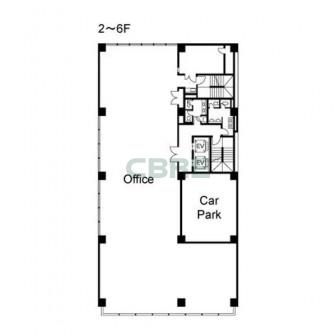 2階〜6階 平面図