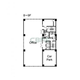 8階〜9階 平面図