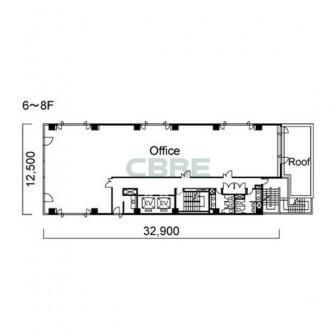 6階〜8階 平面図