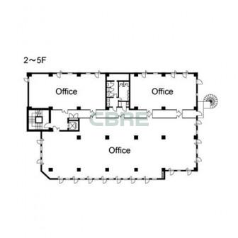 2階〜5階 平面図