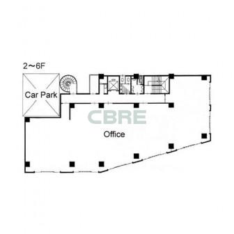 2階〜6階 平面図