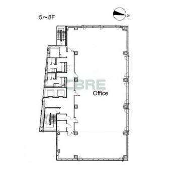 5階〜8階 平面図