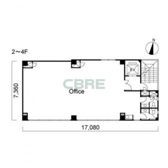 2階〜4階 平面図