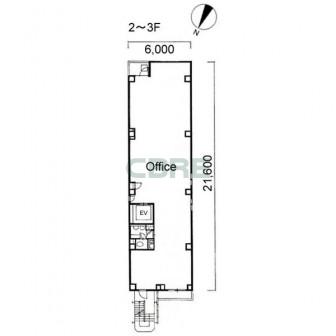 2階〜3階 平面図