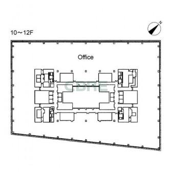 10階〜12階 平面図