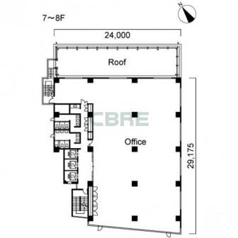 7階〜8階 平面図