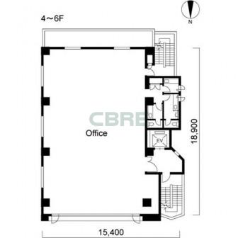 4階〜6階 平面図