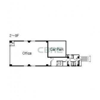 2階〜9階 平面図